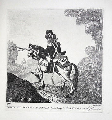 General Buttons, An American Officer John Kay etching 18c