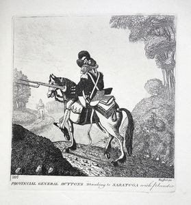 General Buttons, An American Officer John Kay etching 18c