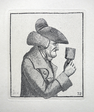 George Pratt (The Town-Crier) John Kay etching 18c