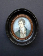 Load image into Gallery viewer, Georgian miniature Man in Green Jacket 18C