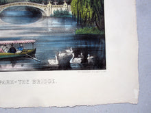 Load image into Gallery viewer, Central Park The Bridge Currier and Ives lithograph