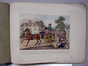 A Day's Journal of a Sponge Victorian satire aquatint and watercolour