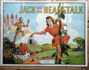 Jack and the Beanstalk 1930s theatre poster