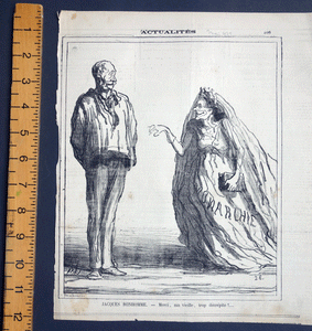 Daumier lithograph Sorry, madam , but you are really too decrepit!from ‘Actualites’