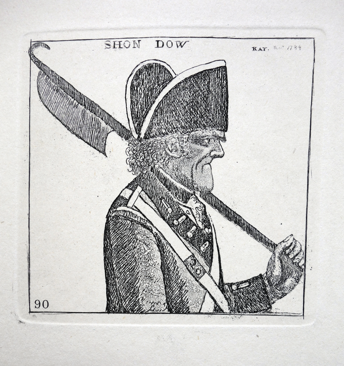 John Dhu  John Kay etching 18c