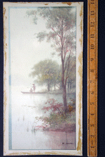 Load image into Gallery viewer, Japanese 19c watercolour Fisherman