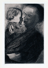 Load image into Gallery viewer, Kollwitz etching Mother with her child in her arms 20C