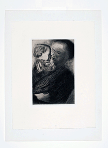 Kollwitz etching Mother with her child in her arms 20C