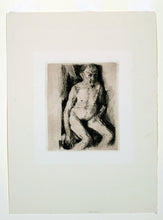 Load image into Gallery viewer, Kollwitz seated man etching