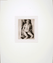 Load image into Gallery viewer, Kollwitz seated man etching