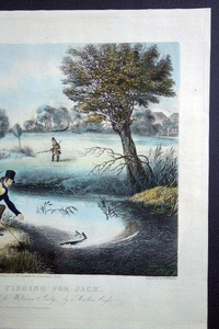 Live – Bait Fishing for Jack & Fly – Fishing for Trout Pollard aquatint  print x 2