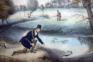 Live – Bait Fishing for Jack & Fly – Fishing for Trout Pollard aquatint  print x 2