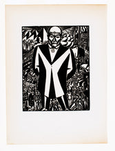 Load image into Gallery viewer, Frans  Masereel Businessman Geschäftsmann woodcut 20C
