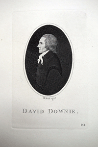 Mr David Downie, Goldsmith in Edinburgh – Tried for High Treason  John Kay etching 18c