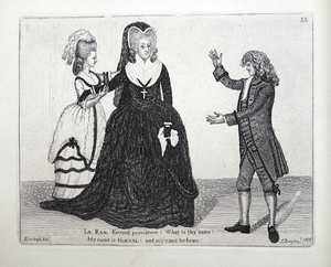 Mrs Siddons, Mr Sutherland, Mrs Woods, of the Theatre Royal, Edinburgh John Kay etching