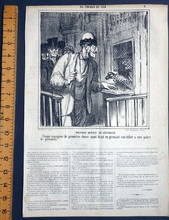 Load image into Gallery viewer, Daumier lithograph New security measures. Each first class traveller... ‘En Chemin de Fer’