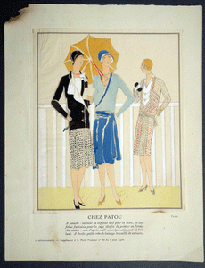 Chez Patou fashion plate La Mode Pratique 1928
