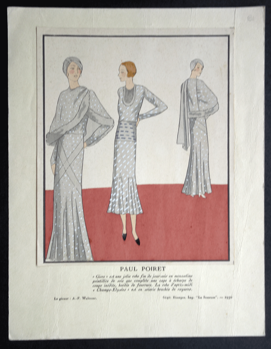 Paul Poiret fashion plate La Mode Pratique 1930