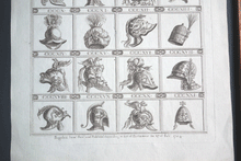 Load image into Gallery viewer, Michelangelo Pergolesi Roman helmets 18C engraving