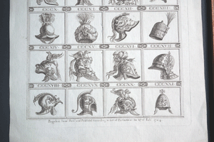 Michelangelo Pergolesi Roman helmets 18C engraving