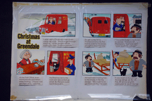 Postman Pat original comic Illustrations Joan Hickson 'Christmas at Greendale  ' 1 sheet 1980s