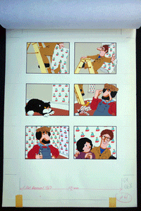 Postman Pat annual original comic Illustrations Joan Hickson 'Pat Decorates'  2 sheets 1987