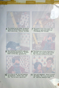 Postman Pat annual original comic Illustrations Joan Hickson 'Pat Decorates'  2 sheets 1987