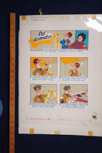 Load image into Gallery viewer, Postman Pat annual original comic Illustrations Joan Hickson &#39;Pat Decorates&#39;  2 sheets 1987