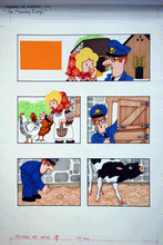 Load image into Gallery viewer, Postman Pat annual original comic Illustrations Joan Hickson &#39;The Missing Eggs&#39; 2 sheets 1987