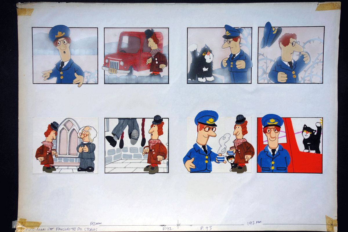 Postman Pat original comic Illustrations Joan Hickson 'Fog' sheets 1980s