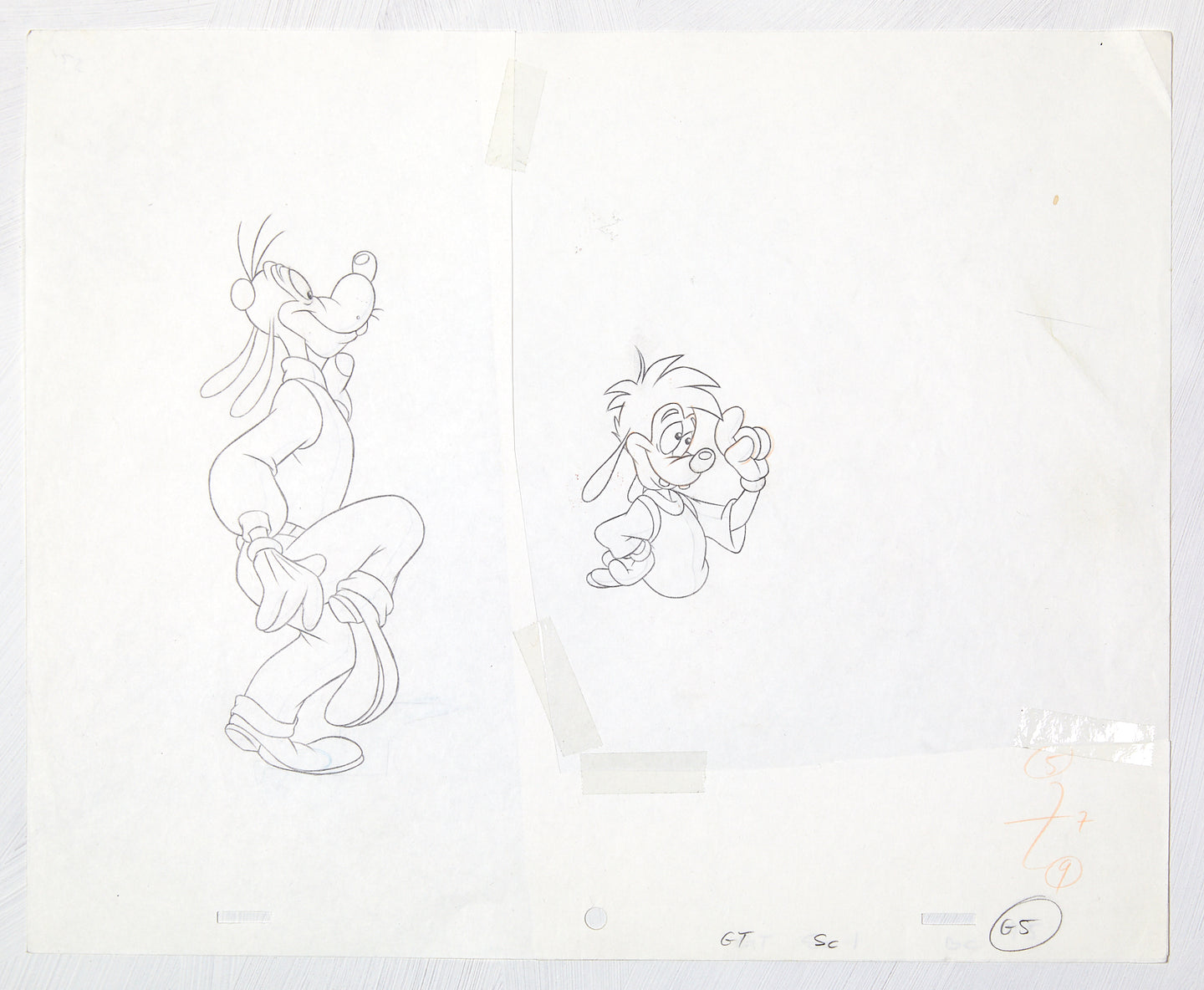 Animation drawing Goofy and Max Disney