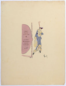 Sacchetti cover  lithograph and gouache fashion plate