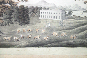 William Shippard watercolour  Roseneath Seat of the Duke of Argyle Old House 1820