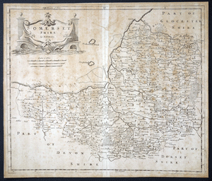 Somerset shire map Robert Morden