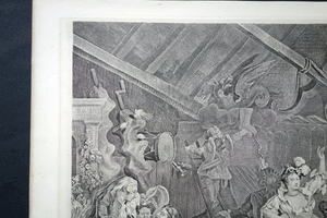 Strolling Actresses Dressing in a Barn Hogarth engraving