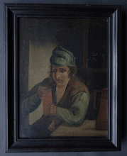 Load image into Gallery viewer, Tavern  Drinkers pair of oil paintings Dutch or English Primitive