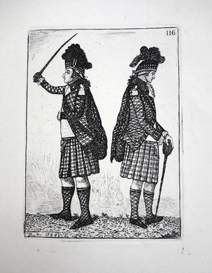 The Most Noble the Marquis of Graham, and The Right Hon. The Earl of Buchan  John Kay etching 18c
