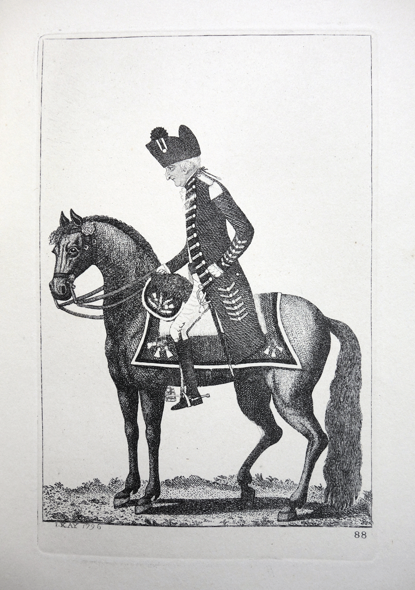 The Right Honourable Lord Adam Gordon John Kay etching 18c