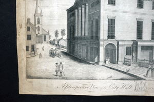A Perspective View of the City Hall in New York, Taken from Wall Street 1790