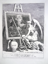 Load image into Gallery viewer, Satire on False Perspective and Father Time Smoking a Painting Hogarth