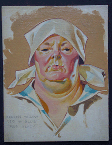 Fierce Nurse oil painting by pin up artist Simon Vanderlaan