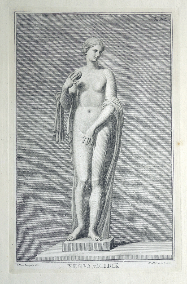 Venus Victrix 18c engraving Campiglia  eng. by Corfi