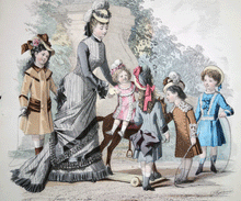 Load image into Gallery viewer, Victorian Children fashion plates from ‘La Mode Illustree’ and ‘Milliner and Dressmaker’