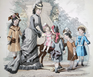 Victorian Children fashion plates from ‘La Mode Illustree’ and ‘Milliner and Dressmaker’