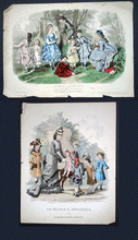 Load image into Gallery viewer, Victorian Children fashion plates from ‘La Mode Illustree’ and ‘Milliner and Dressmaker’