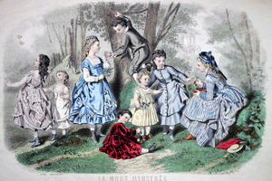 Victorian Children fashion plates from ‘La Mode Illustree’ and ‘Milliner and Dressmaker’