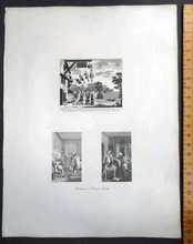 Load image into Gallery viewer, The Weighing House and Frontispieces to Tristram Shandy Hogarth engravings