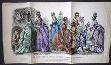Load image into Gallery viewer, Paris Fashions from The Young Ladies Journal English Fashion plates x 9 Monthly  and Panorama