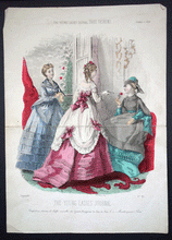 Load image into Gallery viewer, Paris Fashions from The Young Ladies Journal 19C English Fashion plates 7 in total