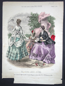 Paris Fashions from The Young Ladies Journal 19C English Fashion plates 7 in total